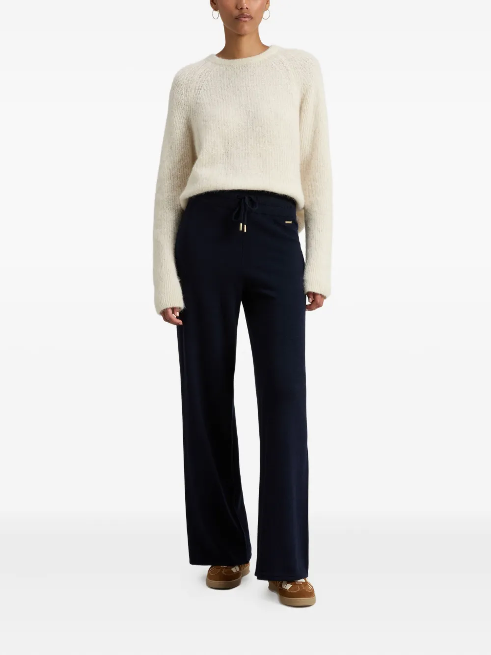 Woolrich knitted drawstring straight trousers - Blauw