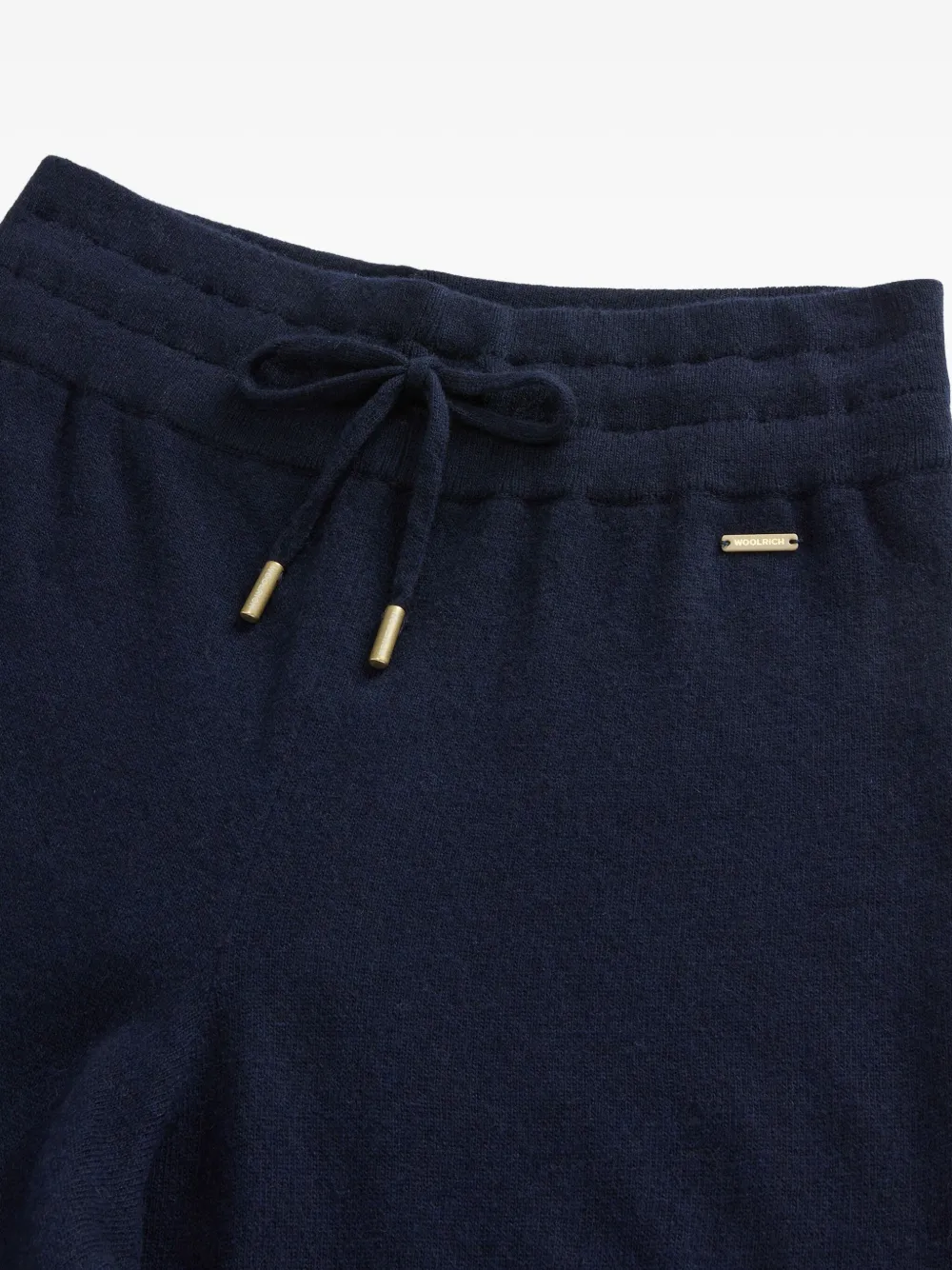 Woolrich Gebreide straight broek met trekkoord Blauw