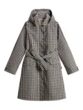 Woolrich gingham belted water-resistant trench coat - Black