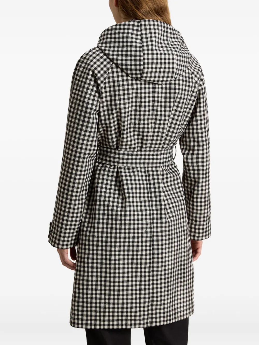 Woolrich Waterbestendige trenchcoat met gingham ruit Zwart