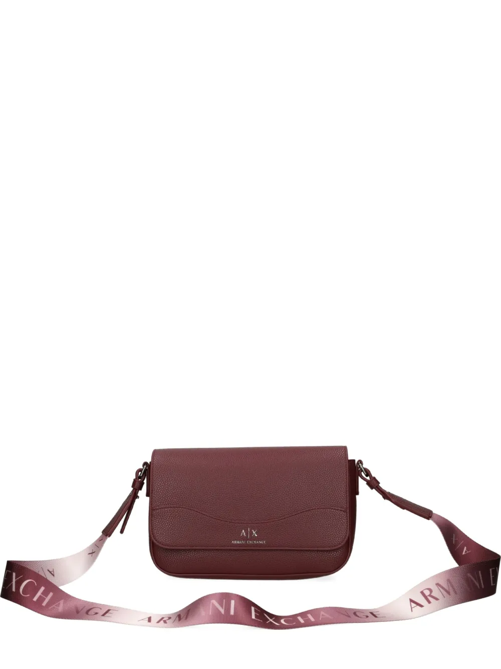 textured flap shoulder bag