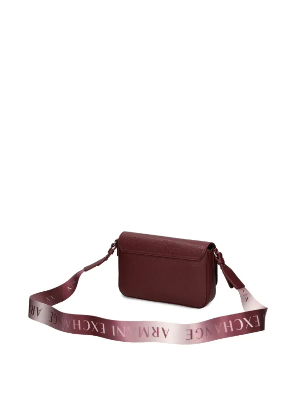 Armani Exchange テクスチャード フラップ ショルダーバッグ | レッド 