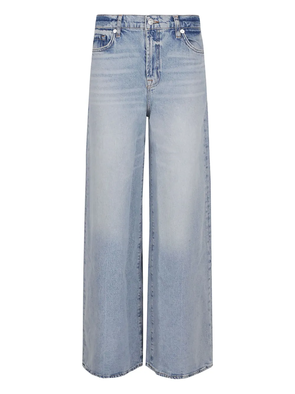 five-pocket back-patch jeans