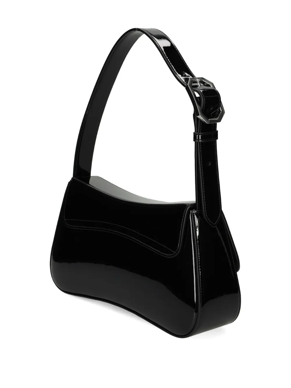 Emporio Armani foldover-top buckle shoulder bag - Zwart
