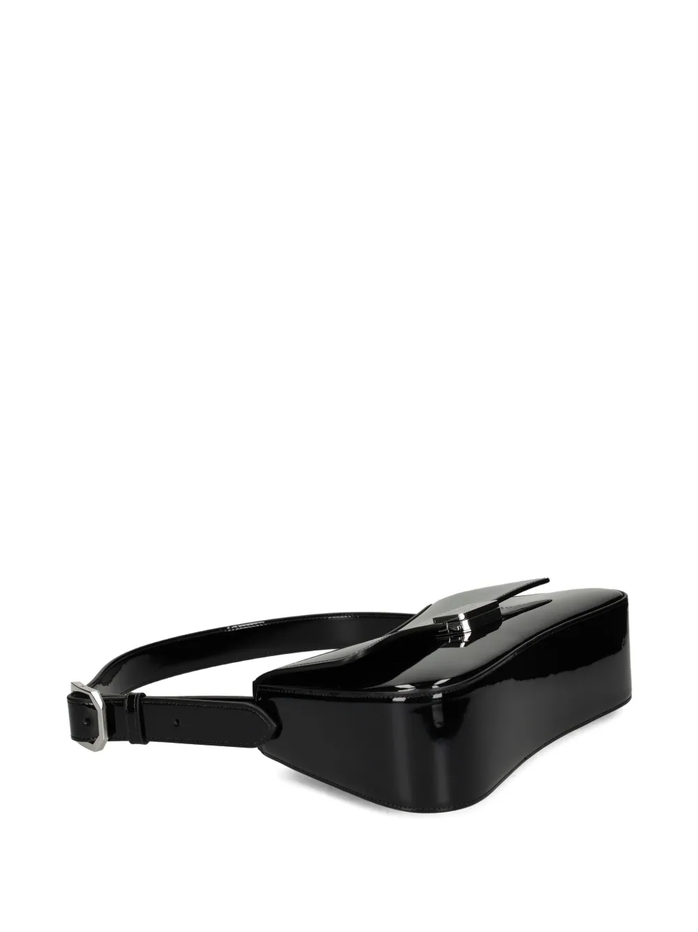 Emporio Armani foldover-top buckle shoulder bag Zwart