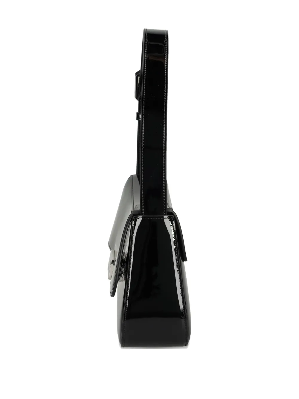 Emporio Armani foldover-top buckle shoulder bag Zwart