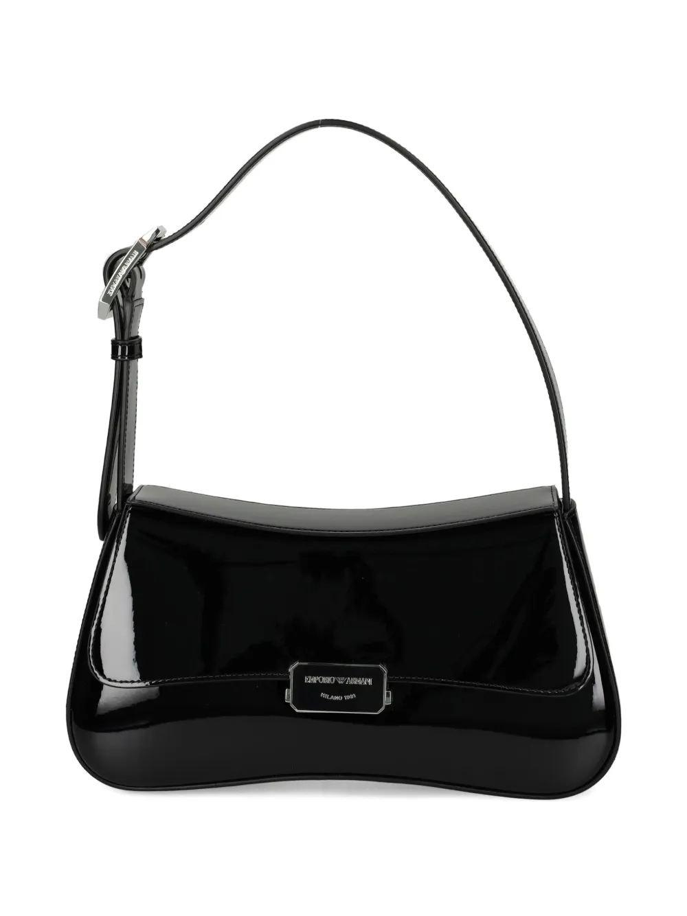 Emporio Armani foldover-top buckle shoulder bag Zwart