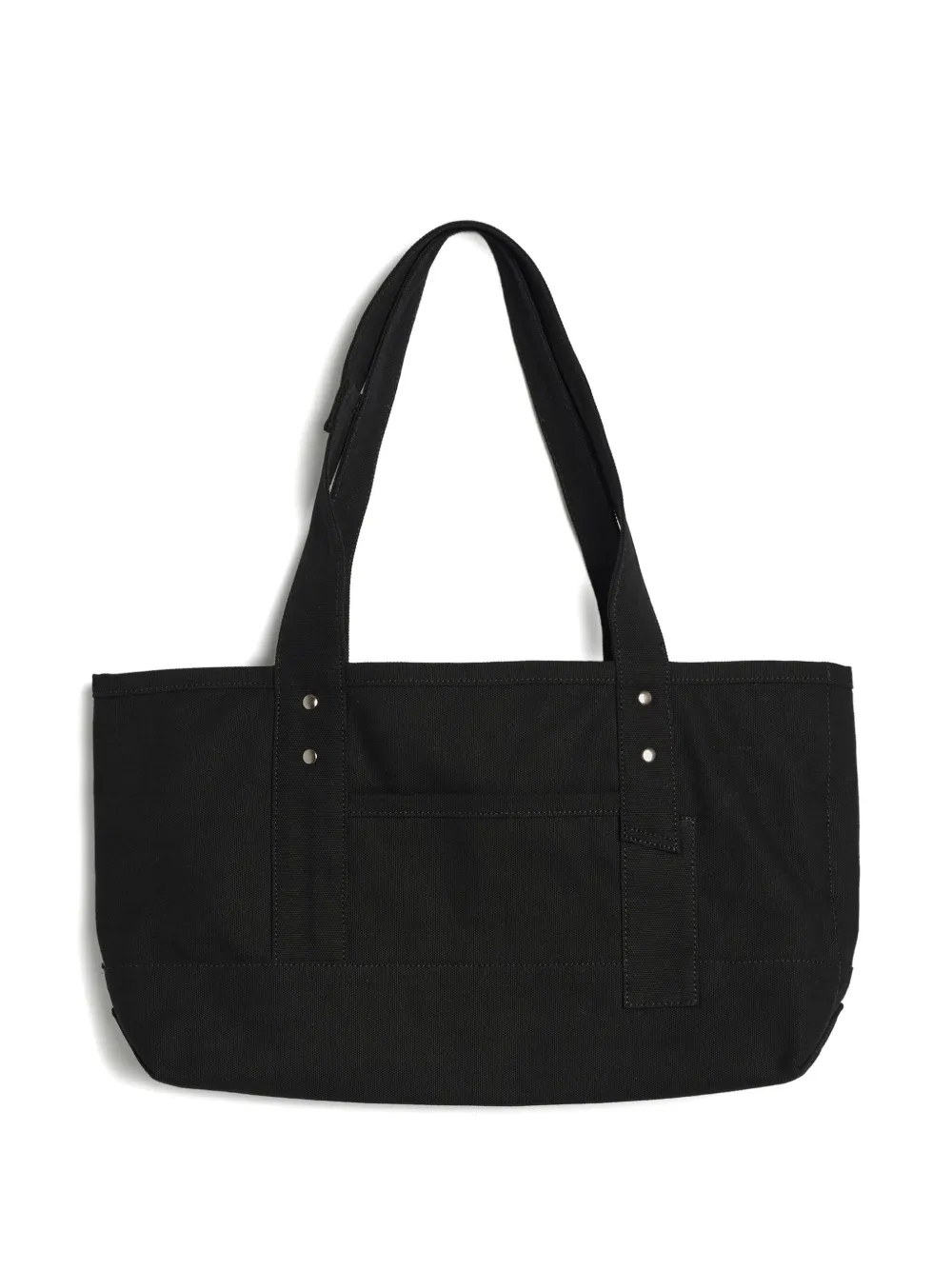 Y's medium pocket-detail tote bag - Zwart