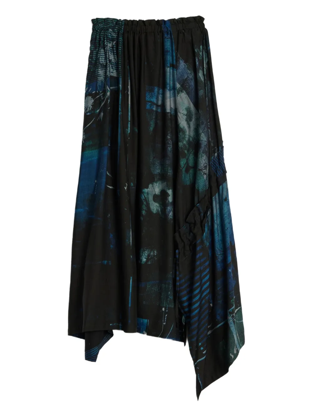 Y's Maxi-rok met abstracte print - Blauw