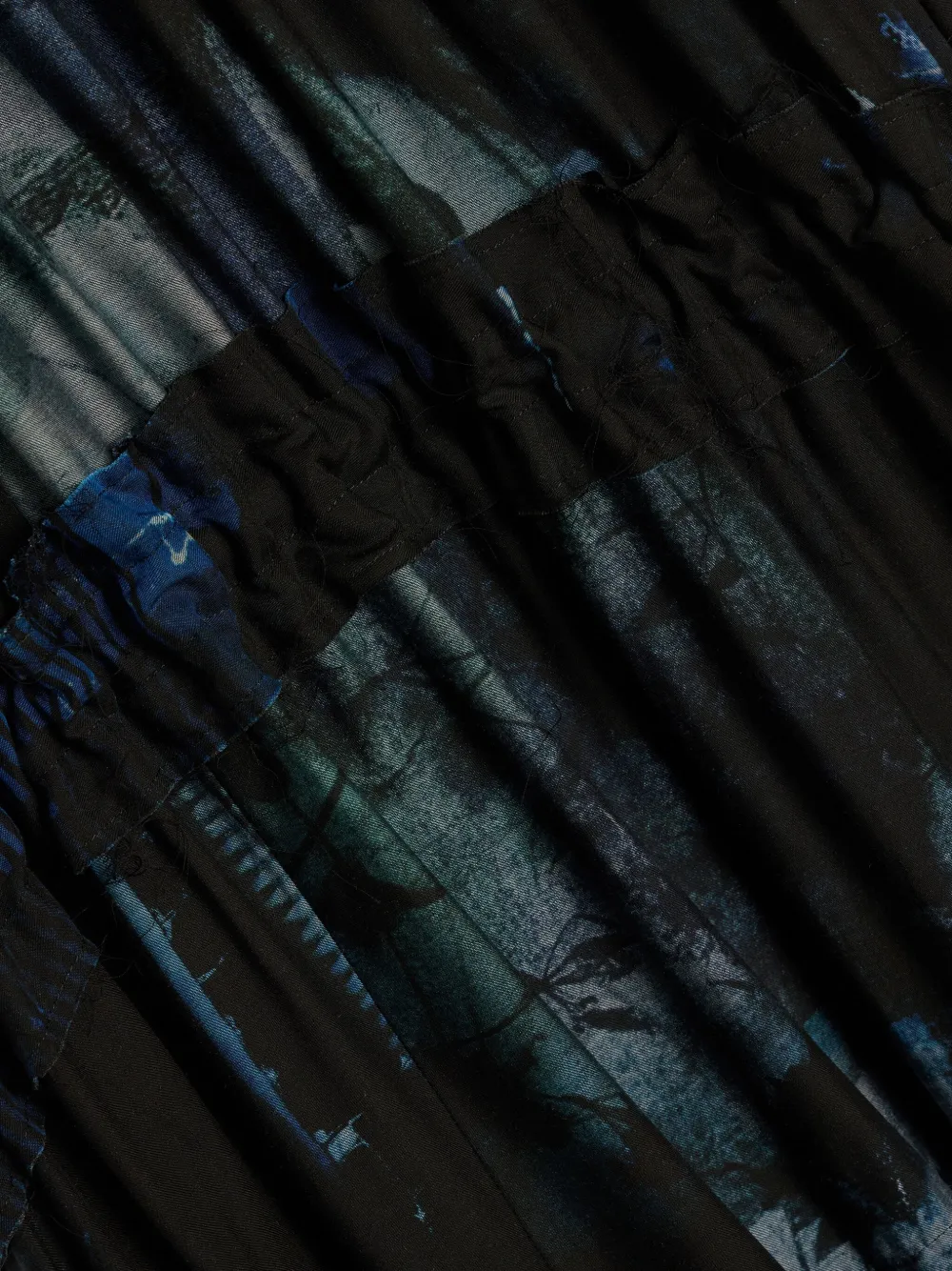 Y's Maxi-rok met abstracte print Blauw