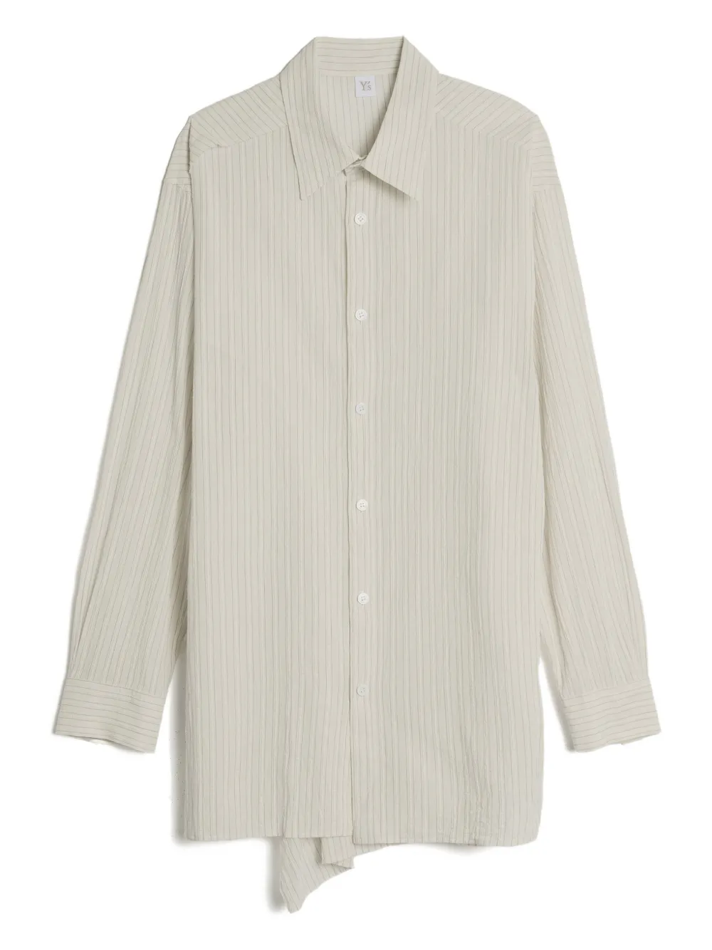 Y's Asymmetrische blouse met krijtstreep Beige