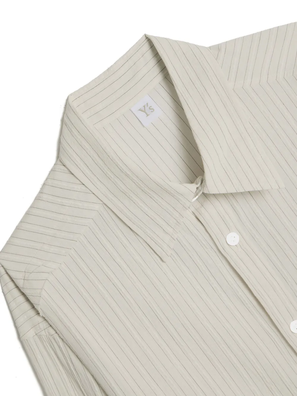 Y's Asymmetrische blouse met krijtstreep Beige