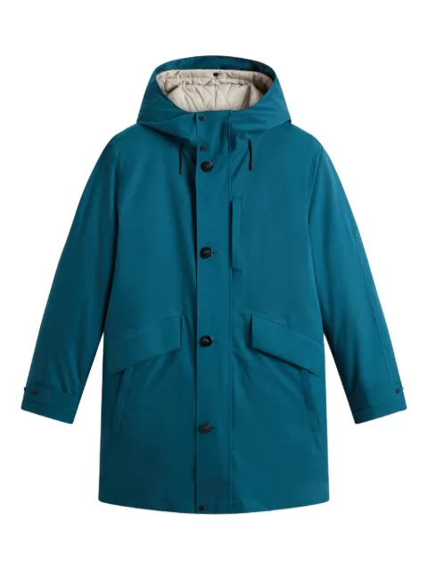 Woolrich hooded button raincoat