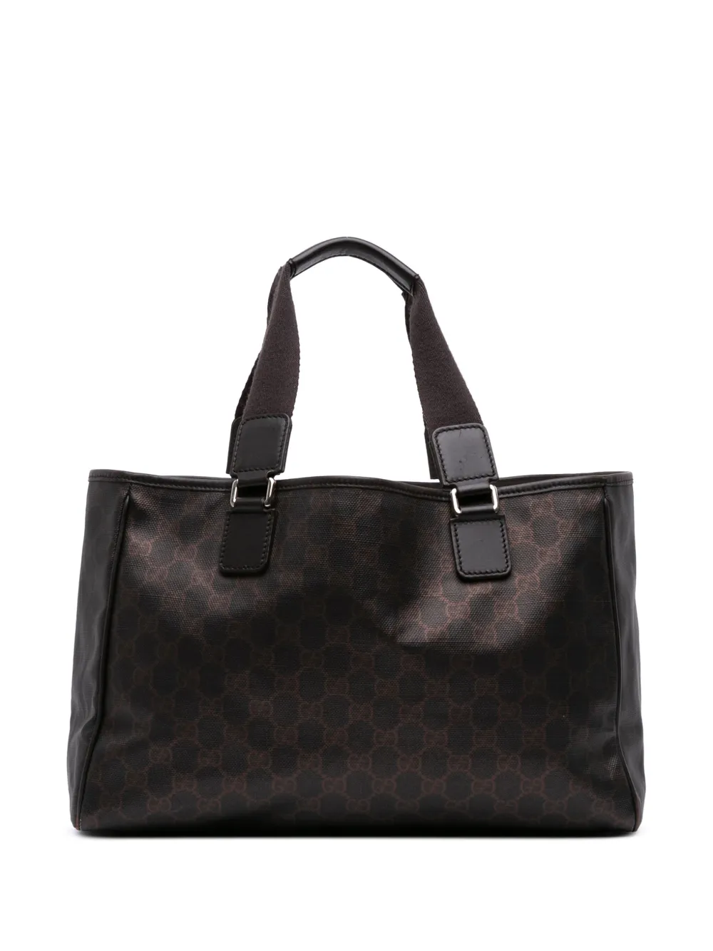 Pre-owned Gucci 2016-2025 Gg Supreme Tote Bag In Brown