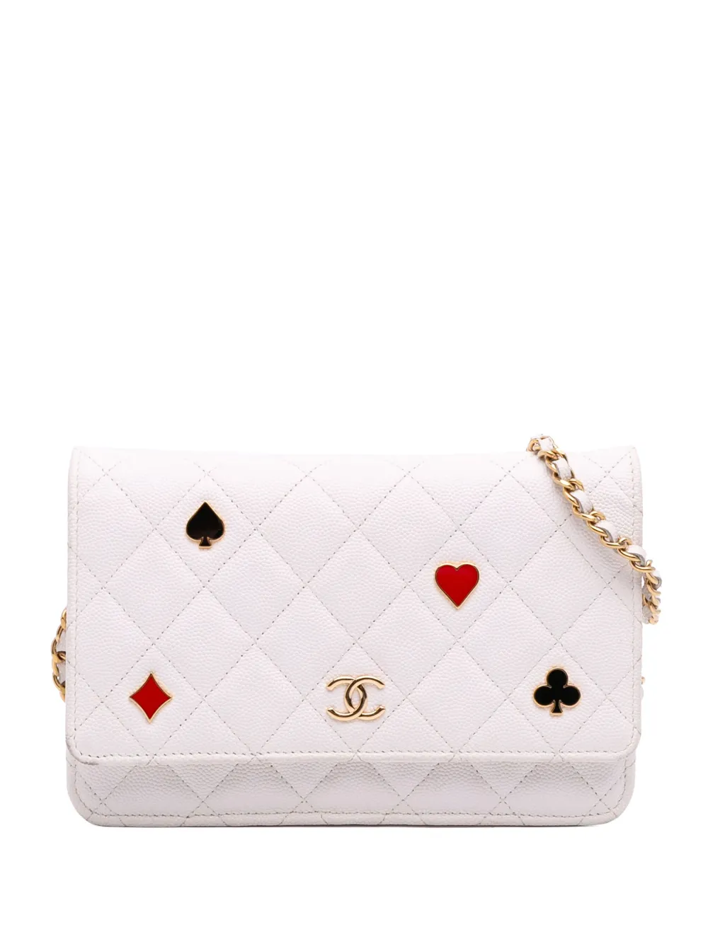 CHANEL Pre-Owned 2021-2025 Quilted Caviar Coco Casino Wallet on Chain CHANEL Pre-Owned 2021-2025 Quilted Caviar Coco Casino Wallet on Chain