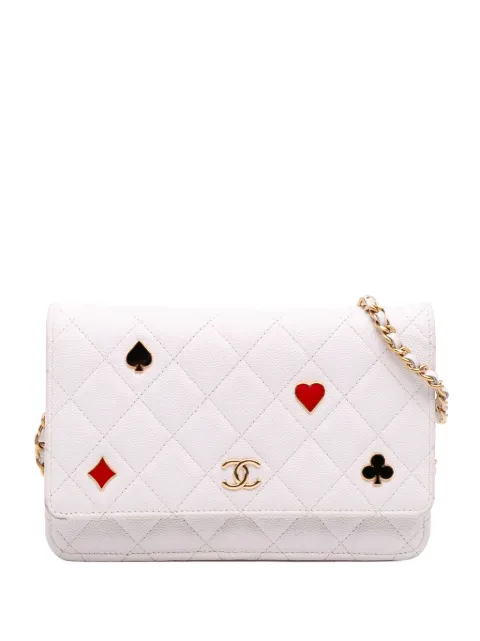 CHANEL Pre-Owned 2021-2025 Quilted Caviar Coco Casino Wallet on Chain crossbody bag