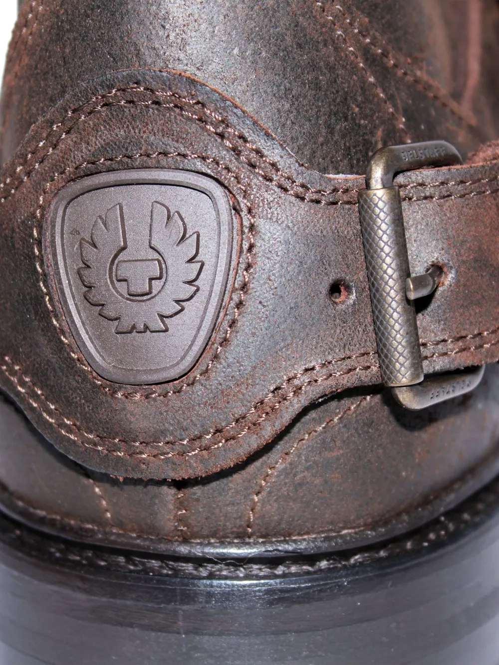 Belstaff buckle-strap leather boots Brown