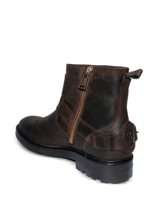 Belstaff buckle-strap Leather Boots | Brown | FARFETCH display picture 3
