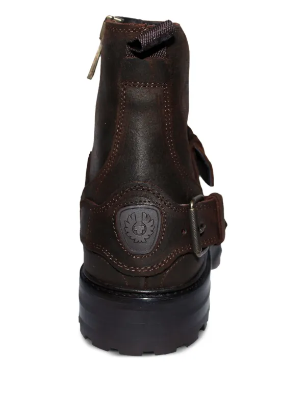 Belstaff バックルストラップ レザーブーツ | ブラウン | FARFETCH JP