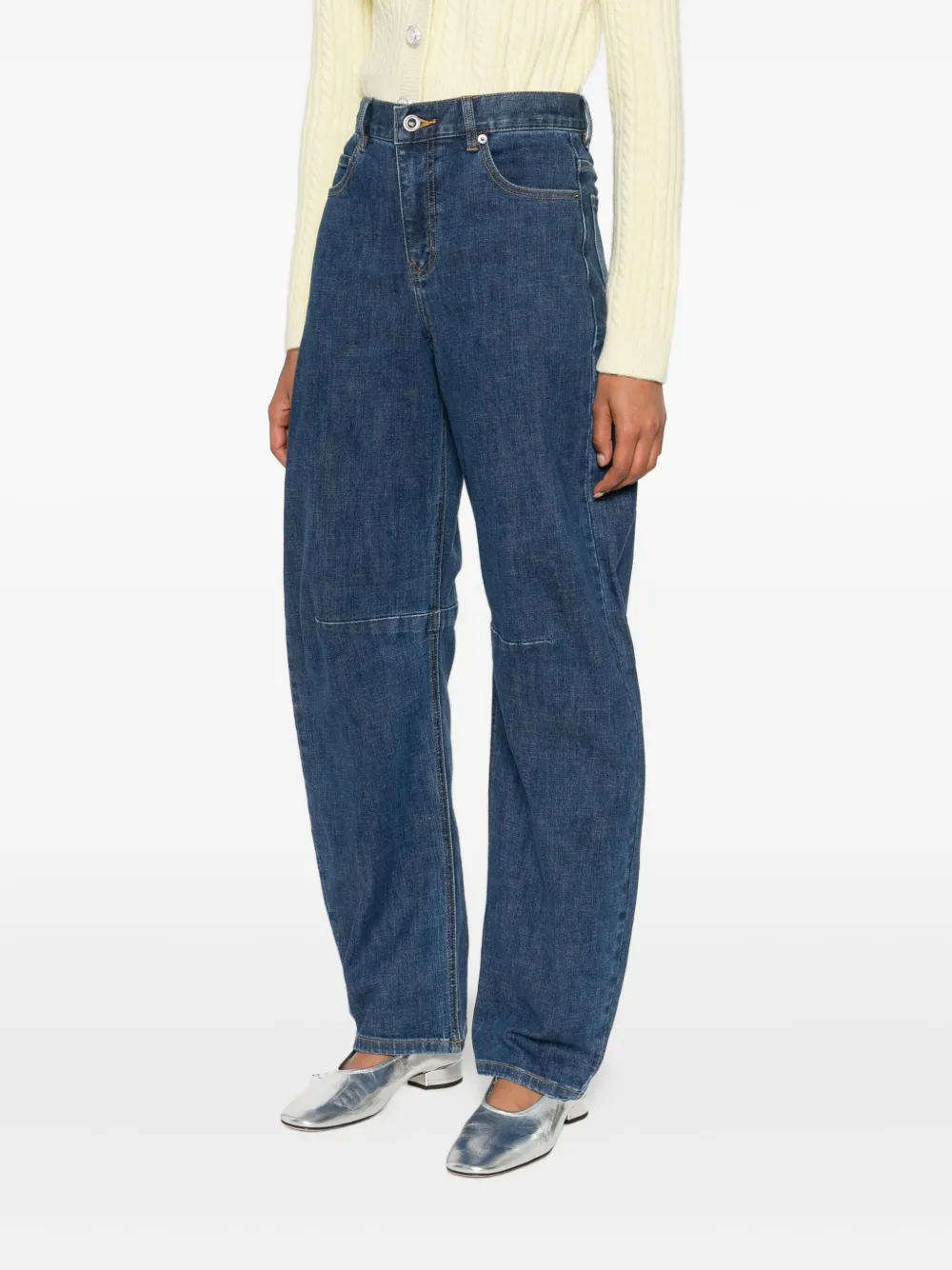 Self-portrait Five-pockets Jeans In Blue