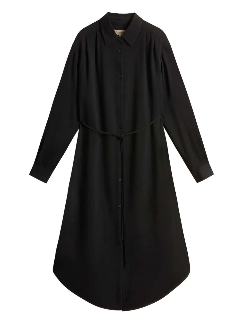 tie-belt shirt midi dress