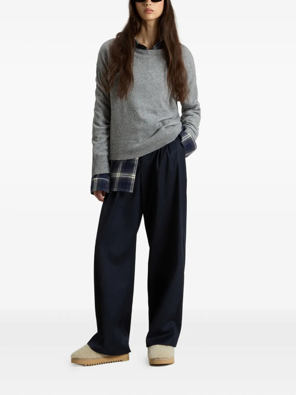 Woolrich Trui met ronde hals Grijs