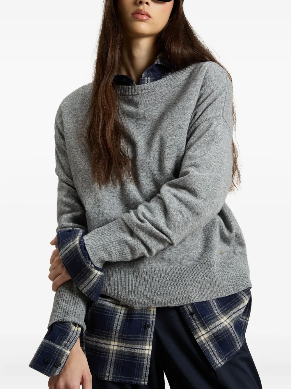 Woolrich Trui met ronde hals Grijs
