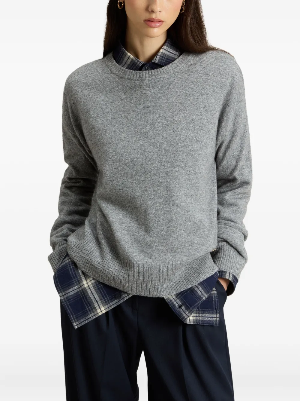 Woolrich Trui met ronde hals Grijs