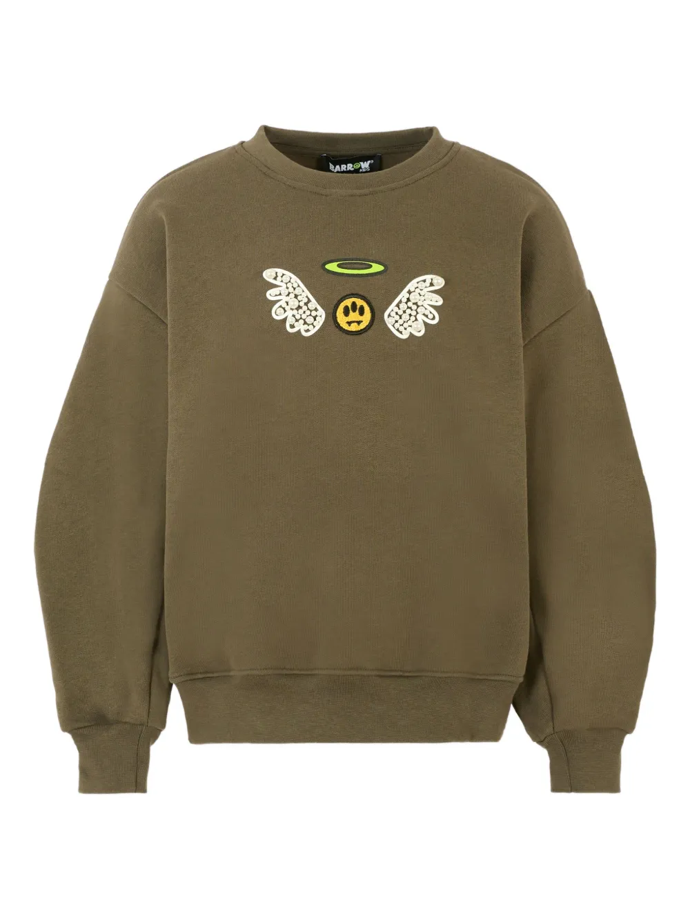 Barrow kids pearl-embellished sweatshirt Groen