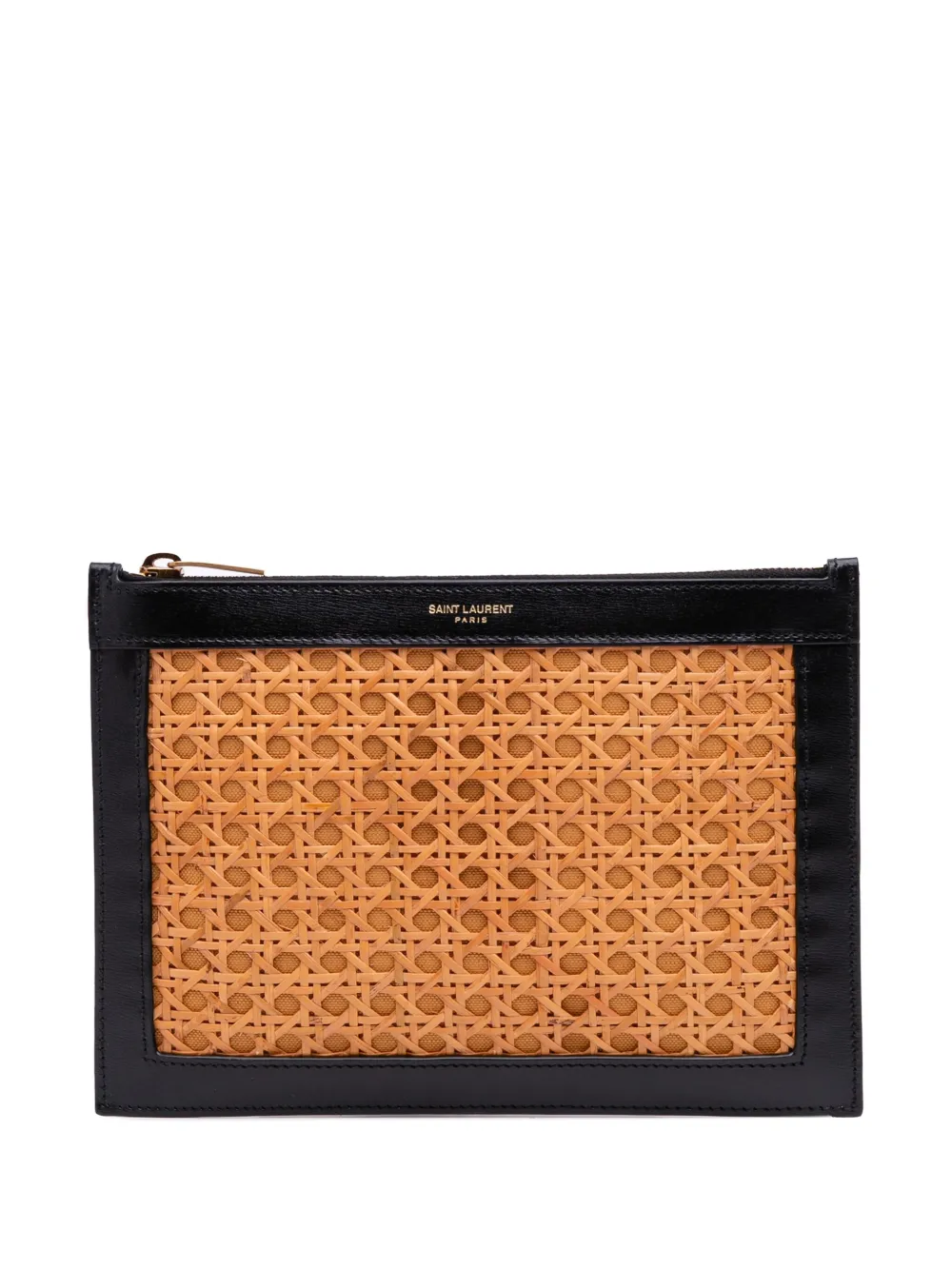Saint Laurent Pre-Owned 2021 Wicker Rattan pouch | Brown | Image 1