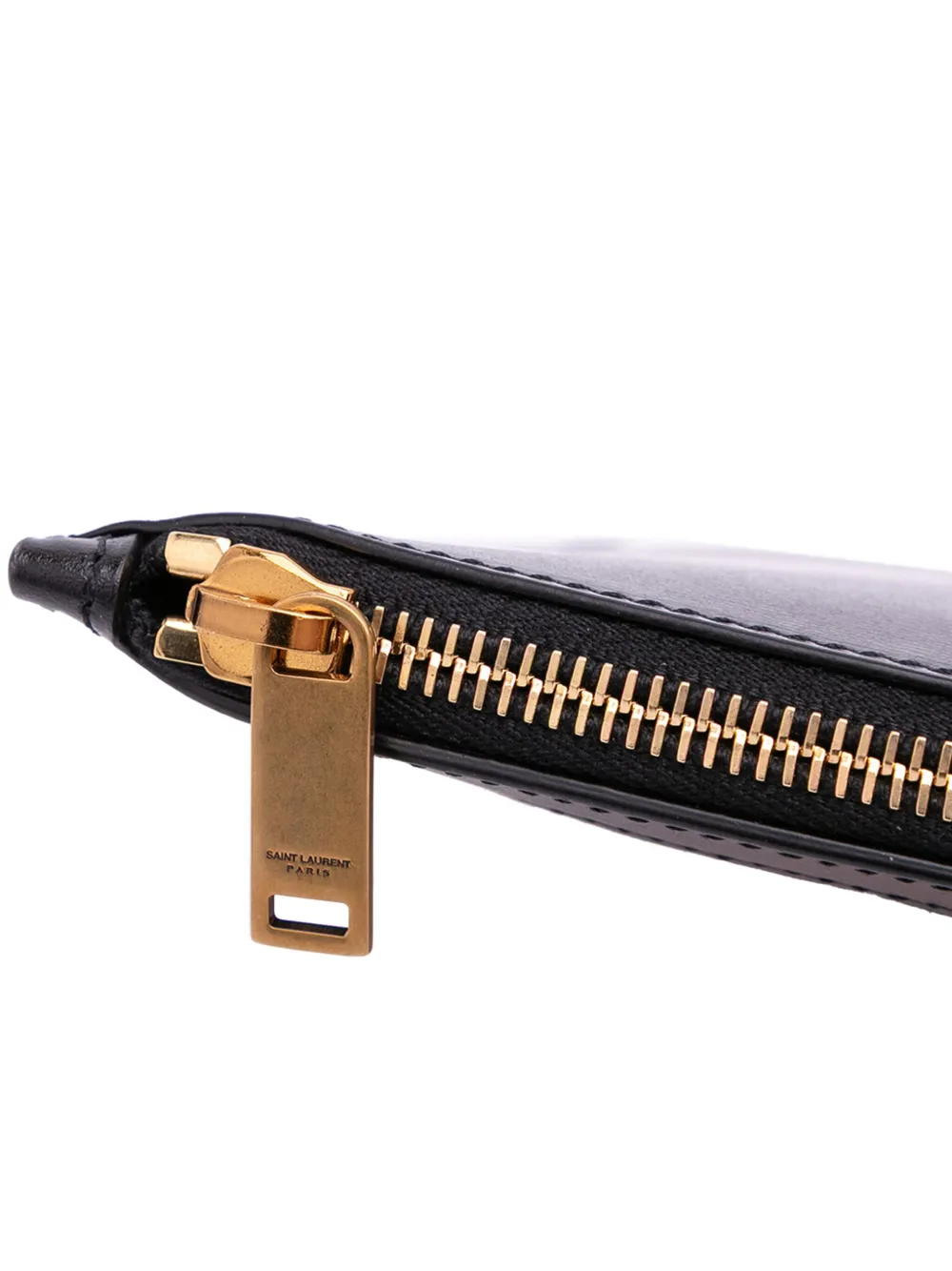 Pre-owned Saint Laurent 2021 Wicker Rattan Pouch In Brown