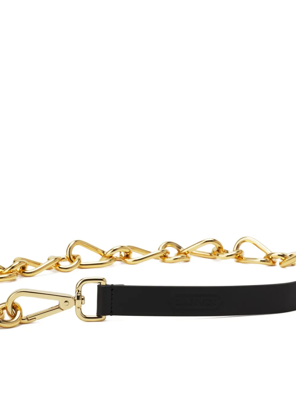 Lanvin Riem met geometrische bedel en schakelketting - Goud