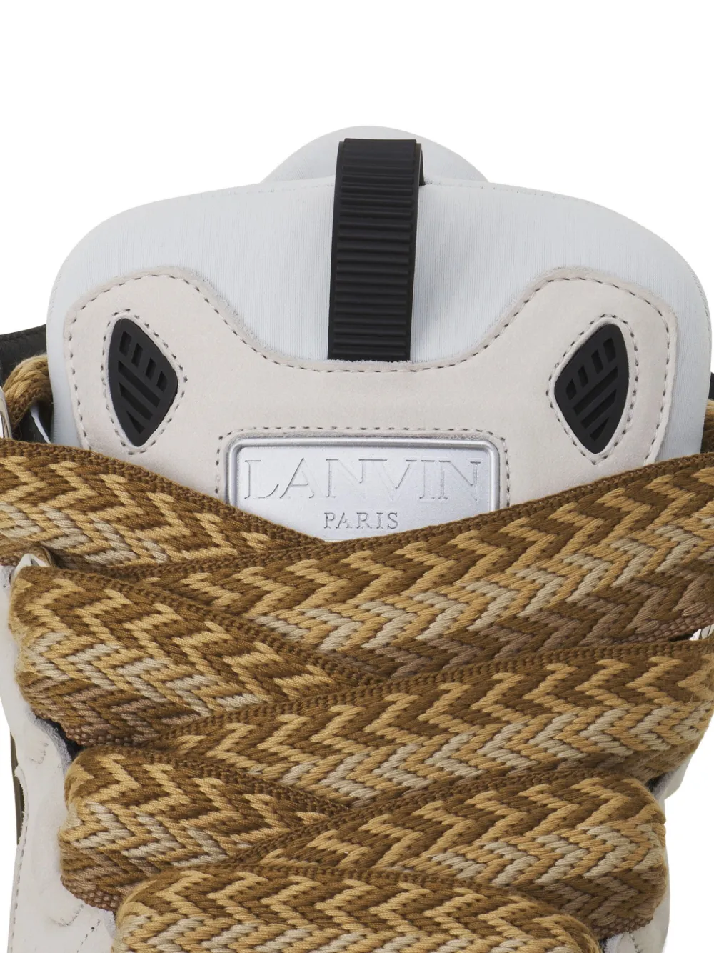 Lanvin Curb braided-lace sneakers White