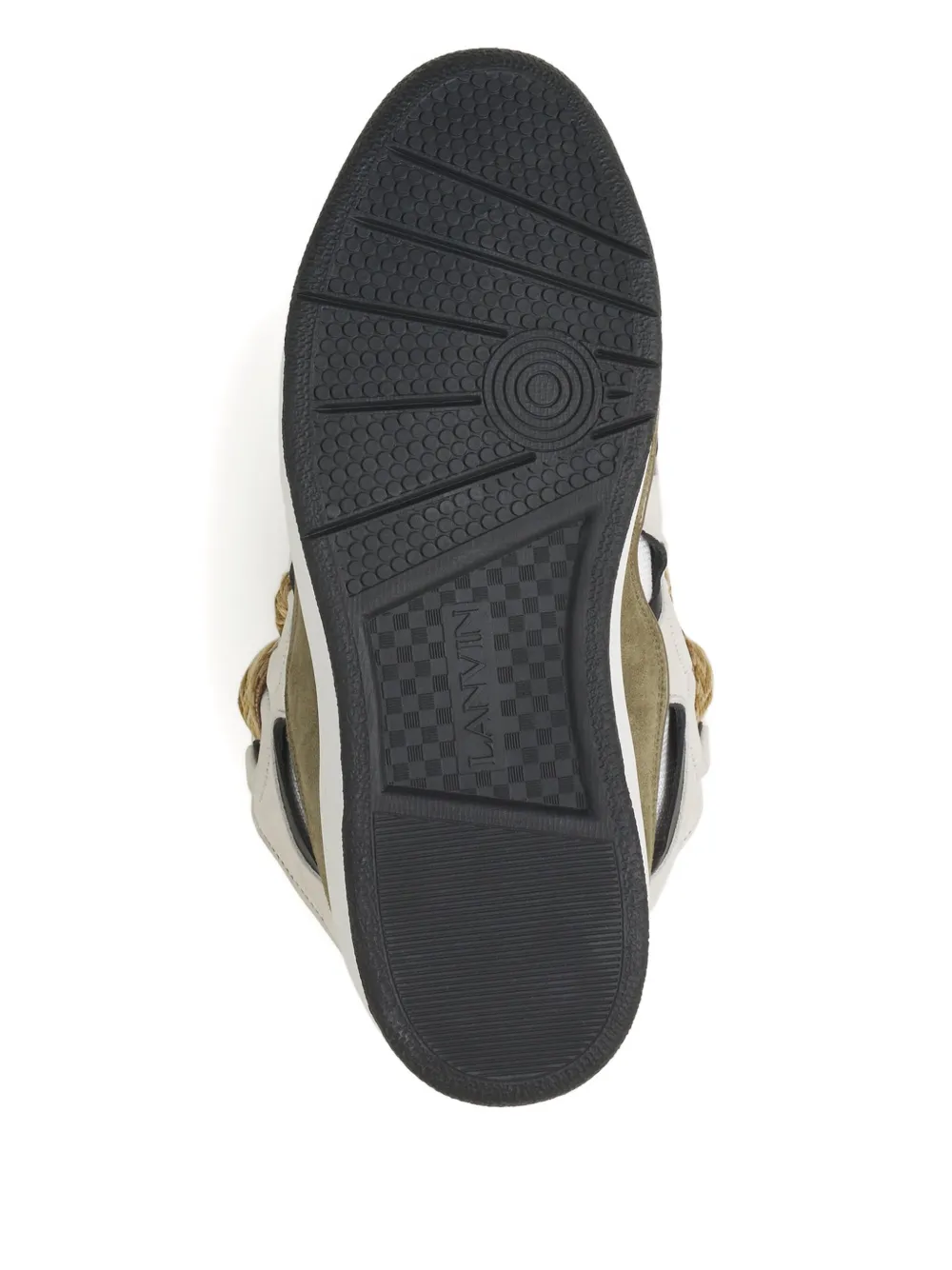 Lanvin Curb braided-lace sneakers White