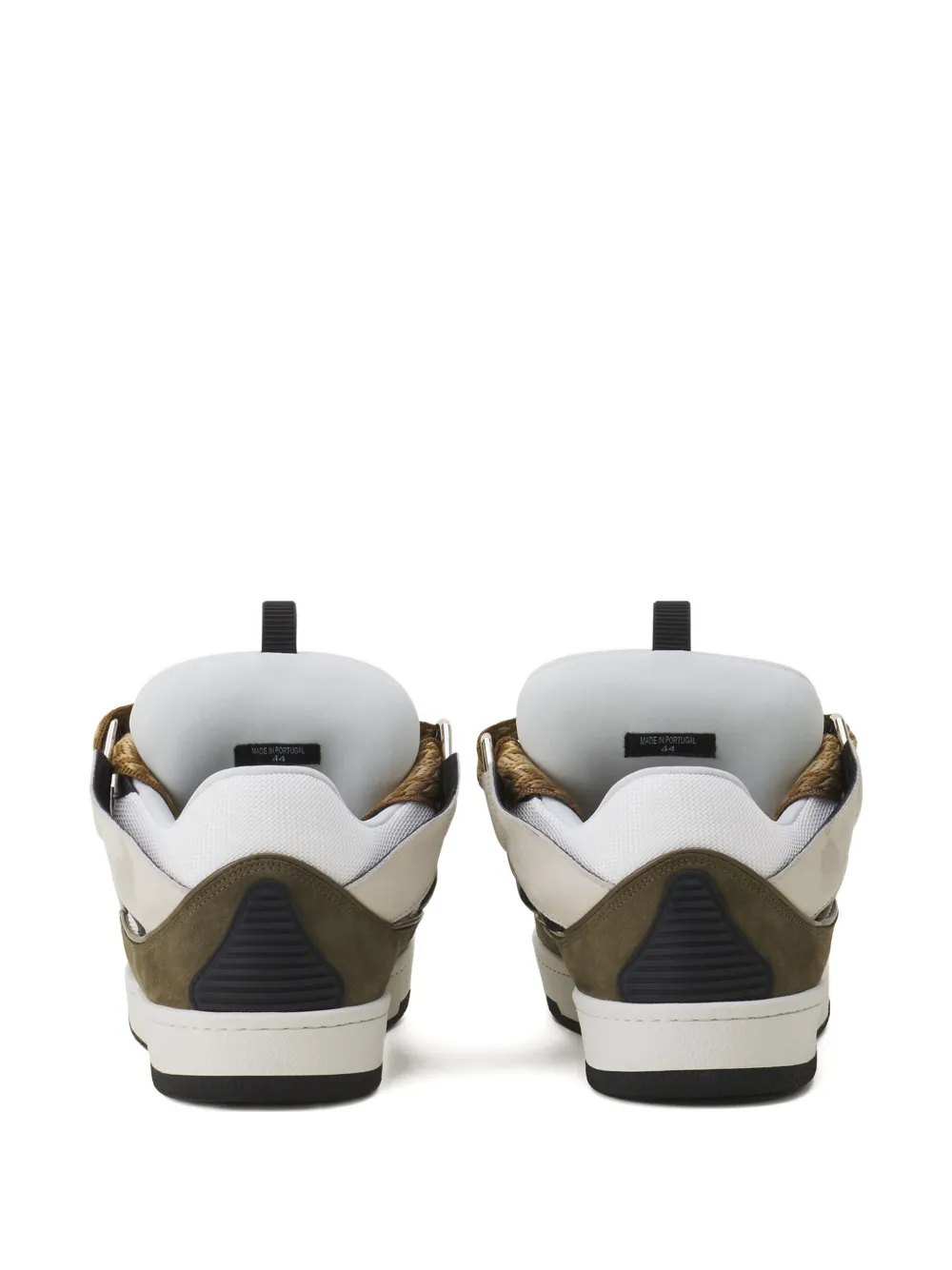 Lanvin Curb braided-lace sneakers White