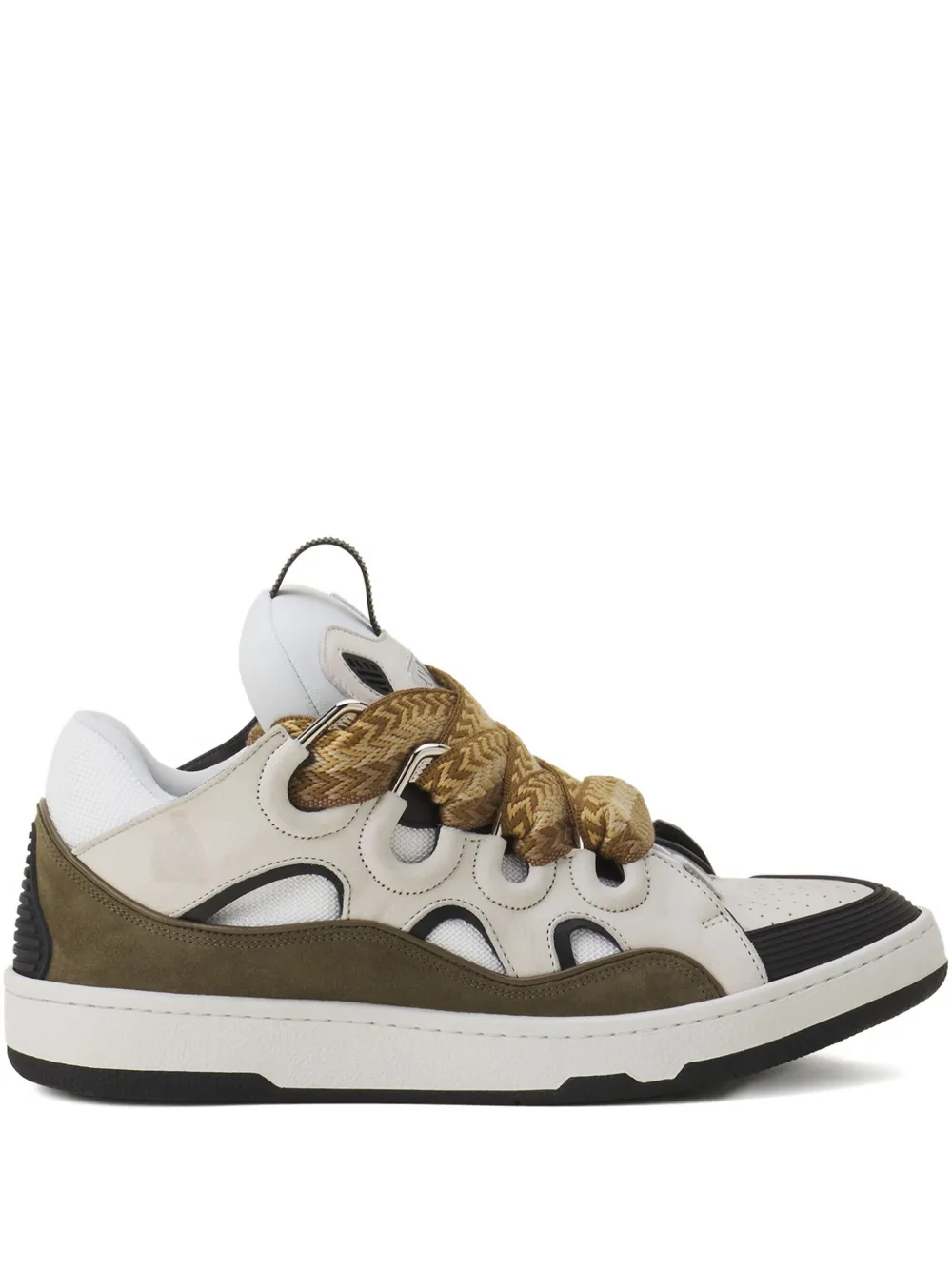 Lanvin Curb braided-lace sneakers White