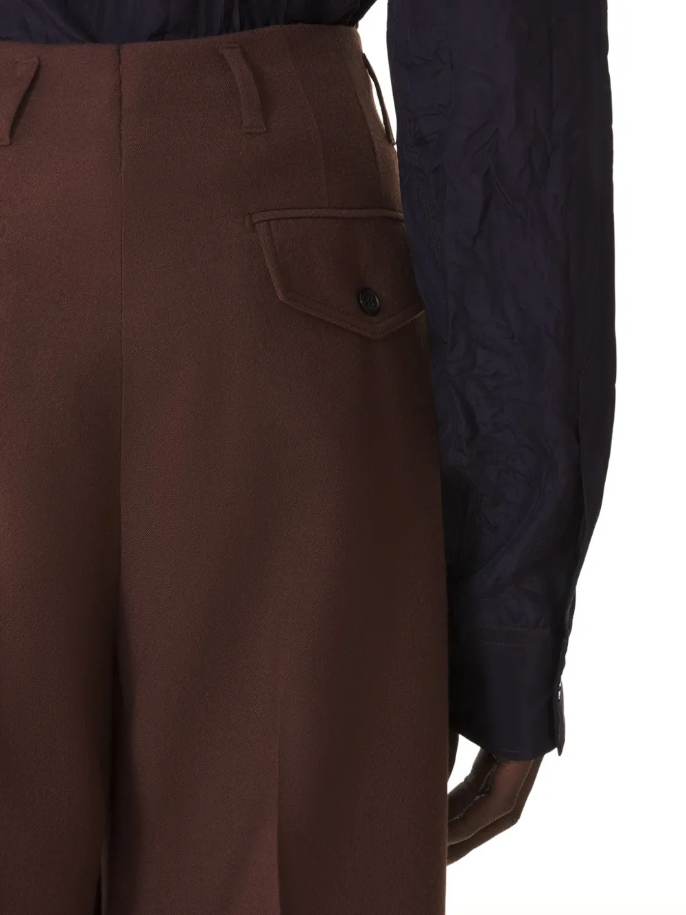Lanvin Pleated-front Trousers In Brown
