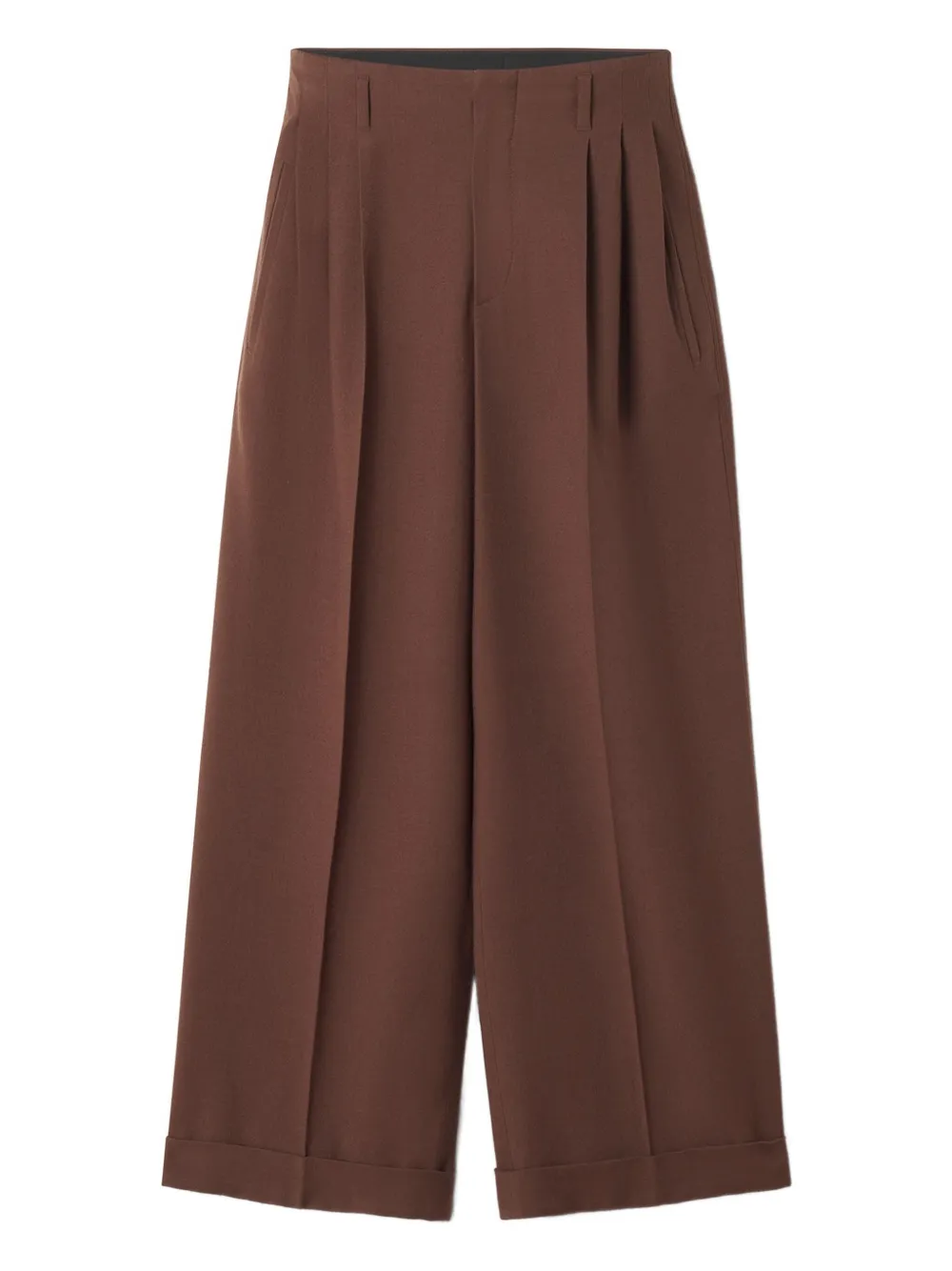 Lanvin Pleated-front Trousers In Brown