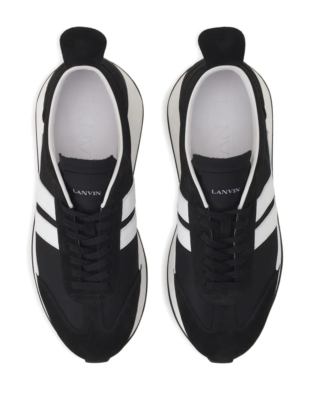 Lanvin Bumper sneakers met gestreept vlak Zwart