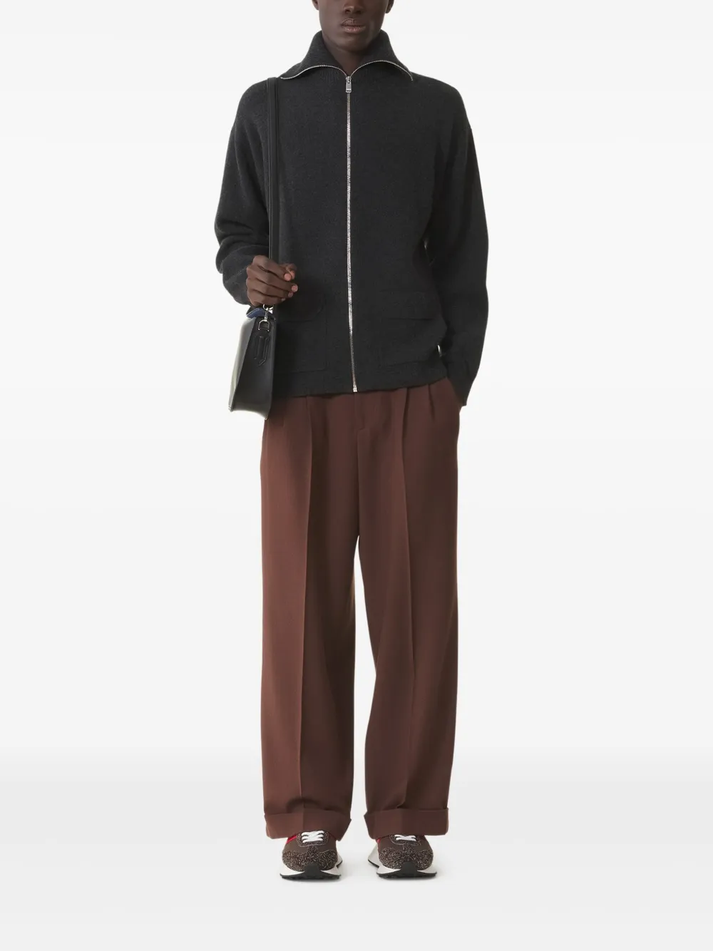 Lanvin Vest met rits Grijs