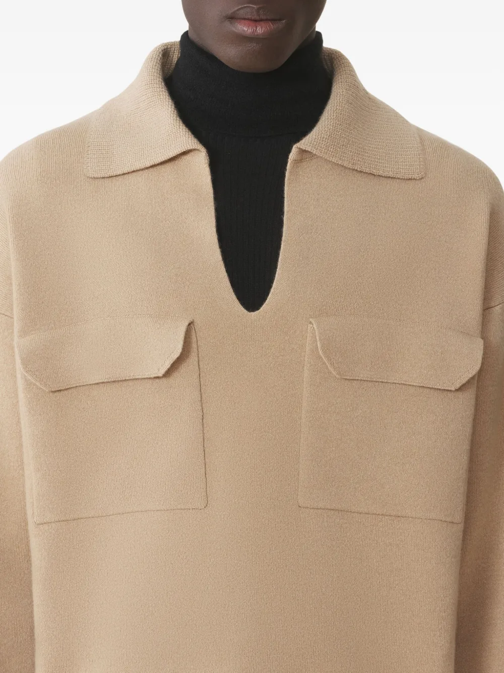 Lanvin Trui met opgestikte zak Beige