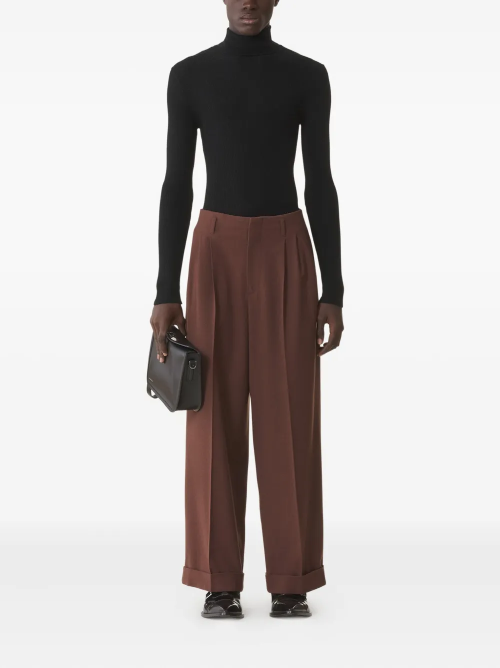 Lanvin Geribbelde coltrui Zwart