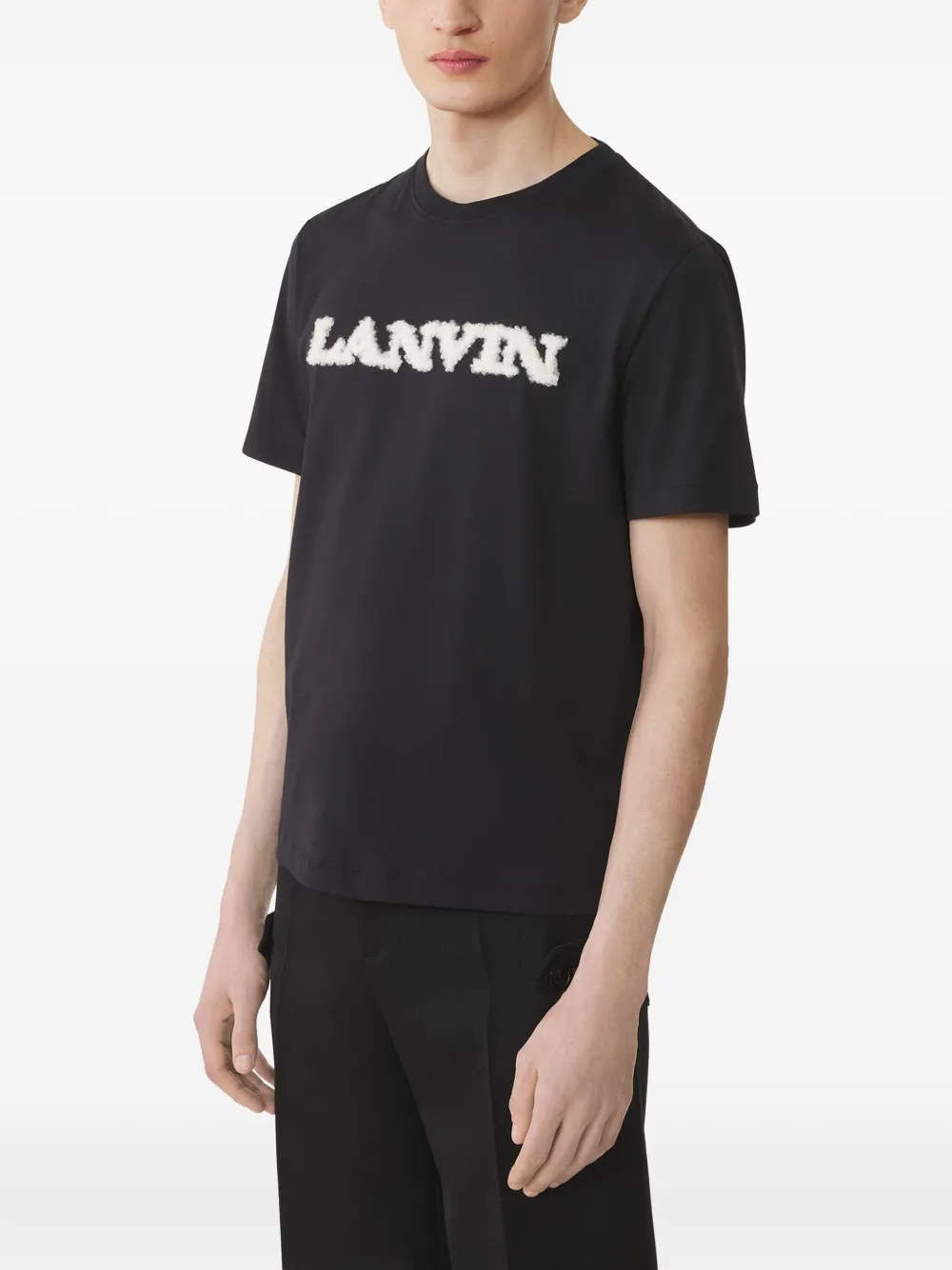 Lanvin T-shirt met logo Zwart