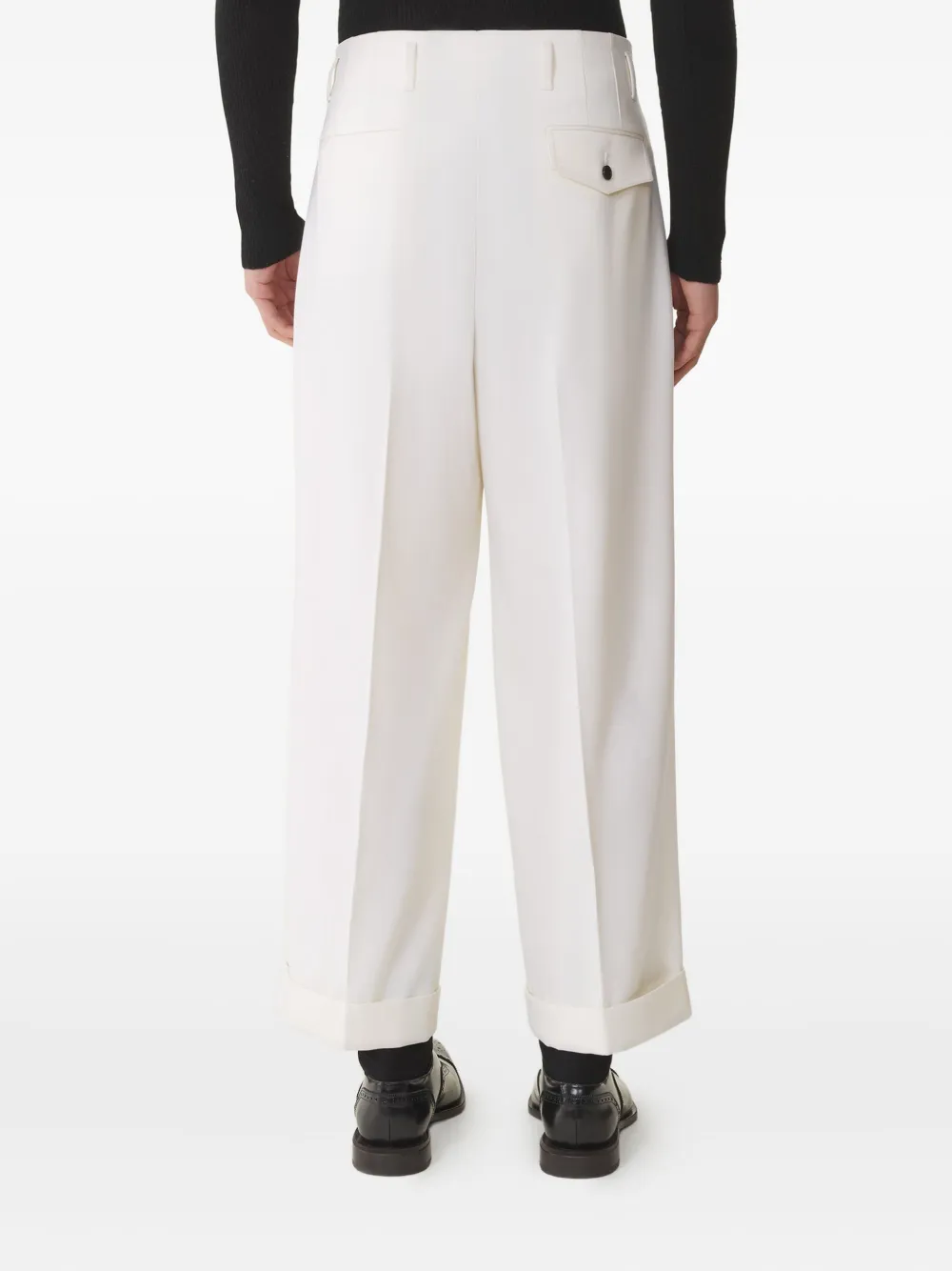 Lanvin Pleated-details Trousers In White