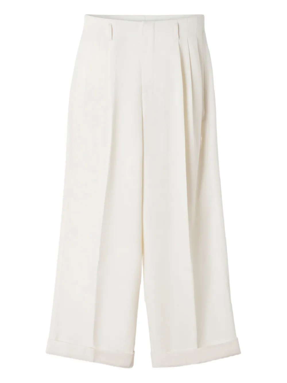 Lanvin Pleated-details Trousers In White