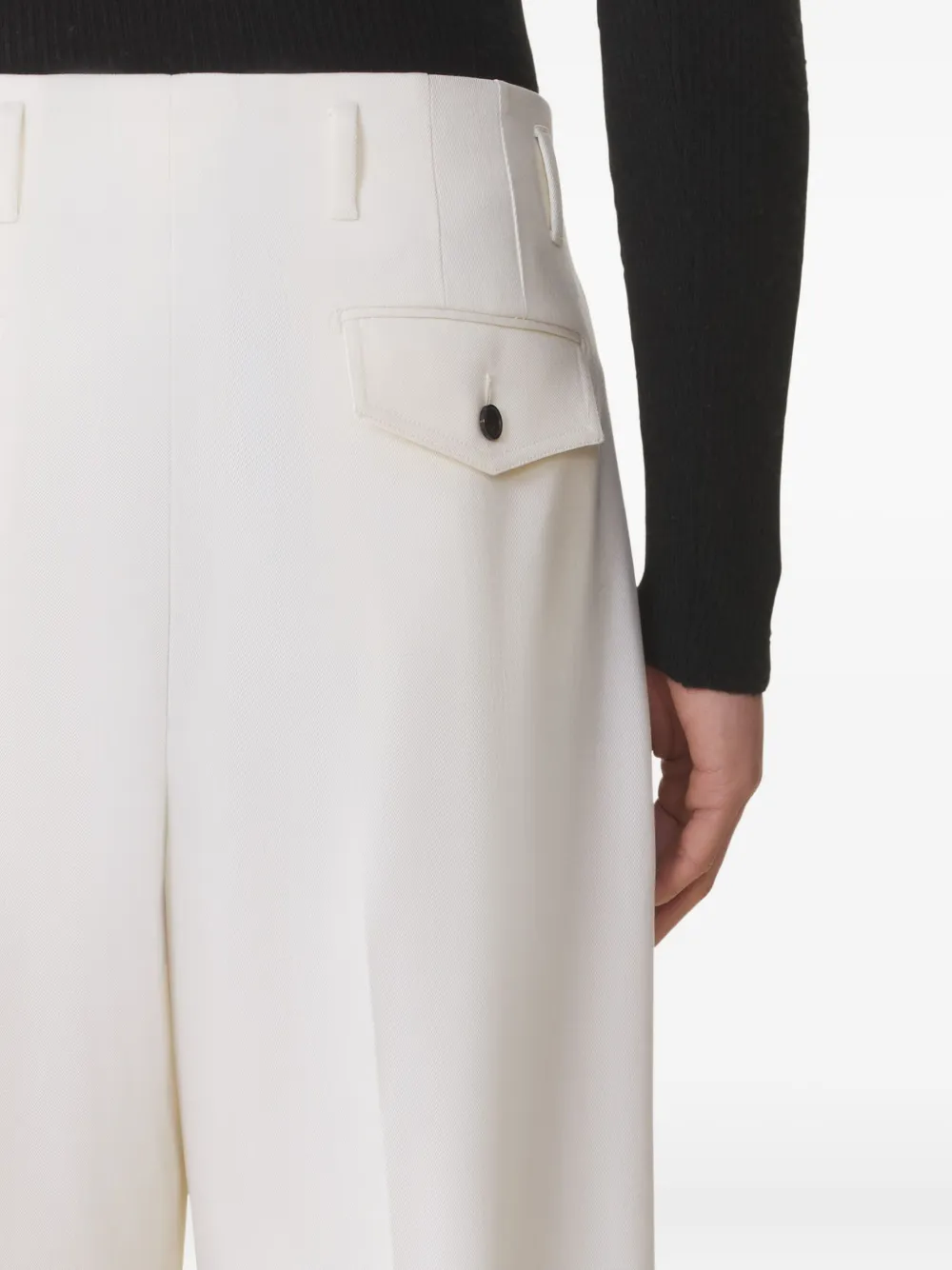Lanvin Pleated-details Trousers In White
