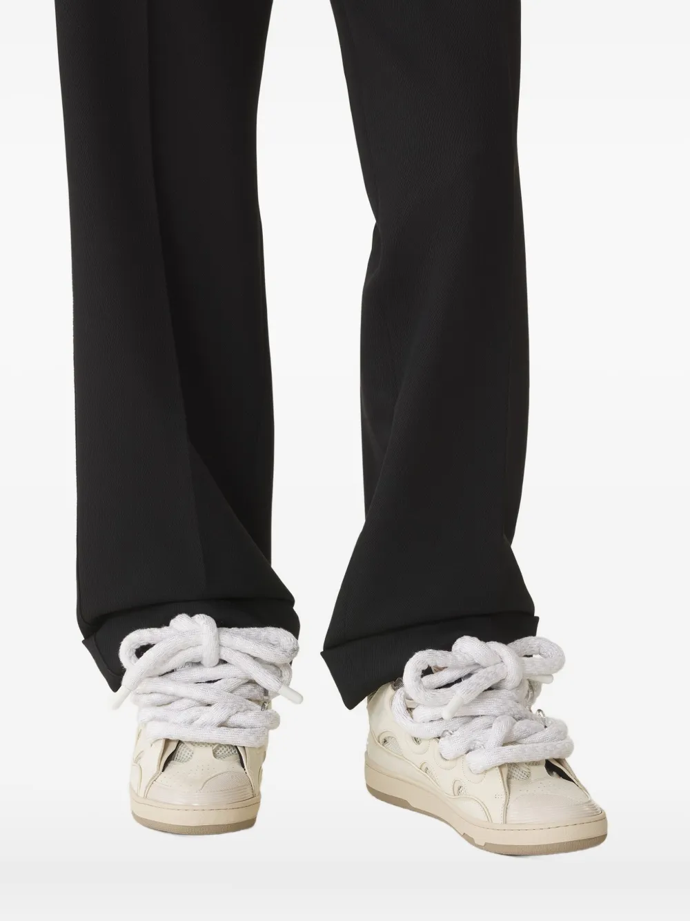 Lanvin Curb geperforeerde sneakers Beige