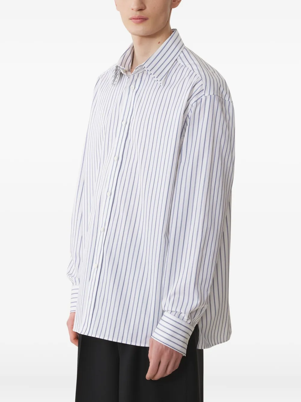 Lanvin Overhemd met krijtstreep Wit