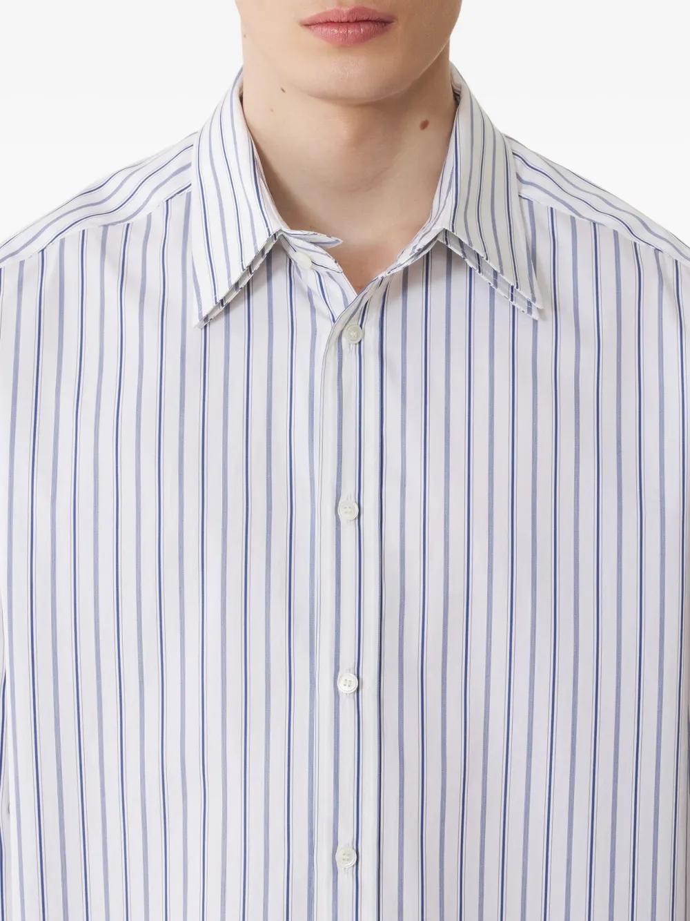 Lanvin Overhemd met krijtstreep Wit