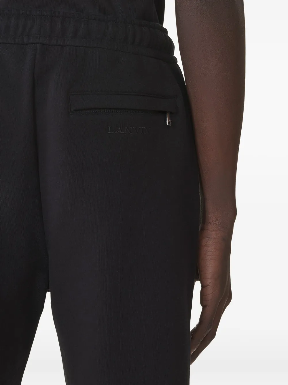 Lanvin Broek met geborduurd logo Zwart
